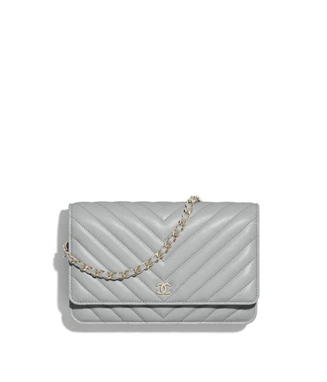 chanel wallet on chain grey|Chanel wallet on chain gabrielle.